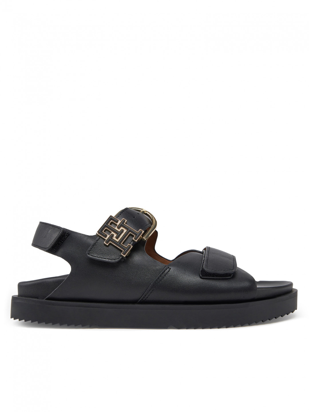 Tommy Hilfiger Sandály Leather Sporty Sandal FW0FW08799 Černá